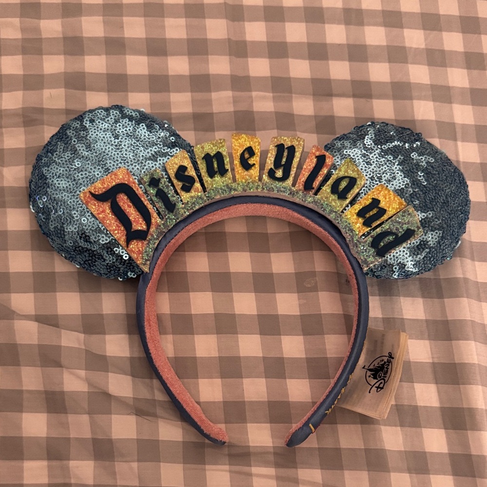 Disney Blue and Gold Sequin Mickey Ears Headband